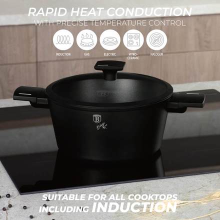 Sada nádobí s titanovým povrchem Berlingerhaus BH-8198 15 ks Matte Black Collection (4)