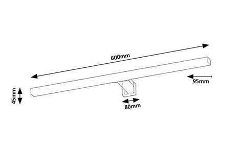 Koupelnové nástěnné svíttidlo Rabalux 75049 OLIRO LED, 9W, 1200lm, 4000K, 60cm, chrome/white (2)