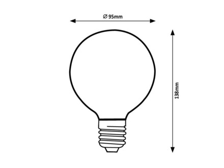 LED žárovka Rabalux 79152 G95 E27 4W, 350lm, 2200K LED filament světelný zdroj (1)