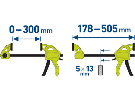 Svěrka Extol Craft 915203 rychloupínací, 300mm