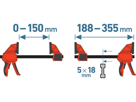 Svěrka Extol Premium 8815221 rychloupínací, 150mm (1)