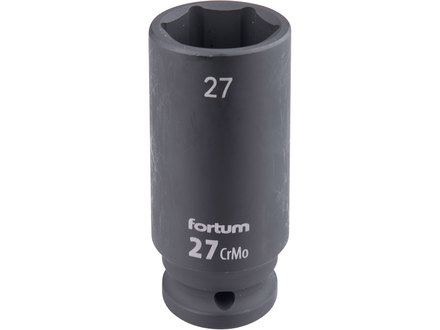 Hlavice nástrčná Fortum 4703227 rázová 1/2", 27mm, L 78mm, CrMoV