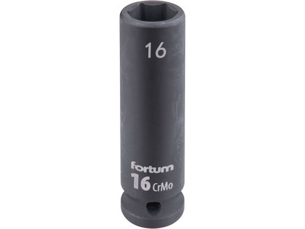 Hlavice nástrčná Fortum 4703216 rázová 1/2", 16mm, L 78mm, CrMoV
