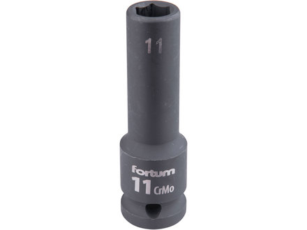 Hlavice nástrčná Fortum 4703211 rázová 1/2", 11mm, L 78mm, CrMoV