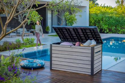 Zahradní box Keter Deco 870 l storm grey (1)