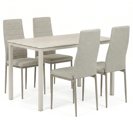 Set moderní jídelní stůl se židlemi Autronic set s 4 židlemi, 110x70x75cm travertin, ASE-1039 CRM2