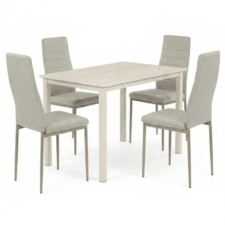 Set moderní jídelní stůl se židlemi Autronic set s 4 židlemi, 110x70x75cm travertin, ASE-1039 CRM2 (5)