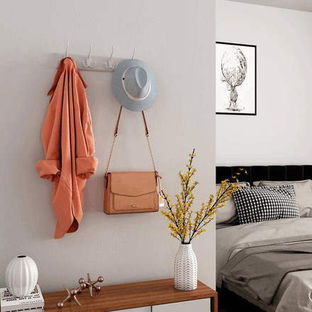 Věšák Autronic dřevo, bílá, ABP-E1030 WT (1)