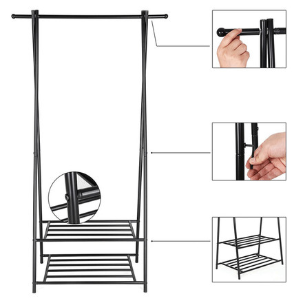 Věšák Autronic kov, černá, AUV-E1105 BK (4)
