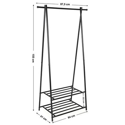 Věšák Autronic kov, černá, AUV-E1105 BK (5)
