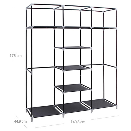 Věšák Autronic 150x45x175cm, kov, černá, AST-E1012 BK (5)