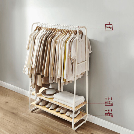 Věšák Autronic kov, bílá, AUV-E1112 WT (3)