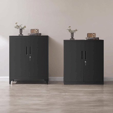 Komoda Autronic 80x40x90cm, kov, černá, AUS-E1113 BK (3)