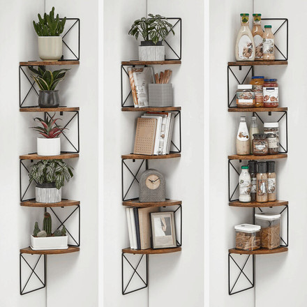 Polička Autronic mdf, hnědá, ABP-E1051 OLW (3)