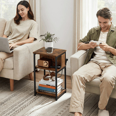 Odkládací stolek Autronic 30x34x58cm, mdf, old wood, AFK-E1175 OLW (1)