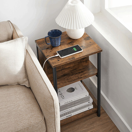 Odkládací stolek Autronic 30x34x58cm, mdf, old wood, AFK-E1175 OLW (2)