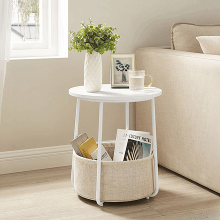 Odkládací stolek Autronic 45x45x50cm, mdf, bílá, AKF-E1023 WT (2)