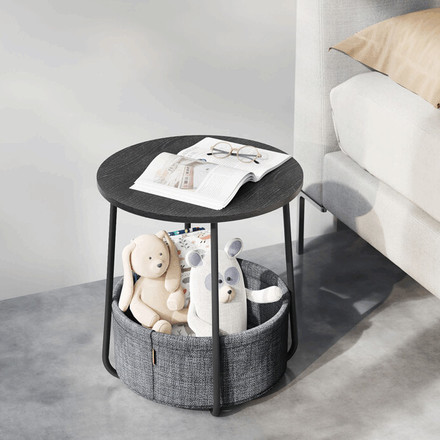 Odkládací stolek Autronic 45x45x50cm, mdf, černá, AKF-E1023 BK (2)