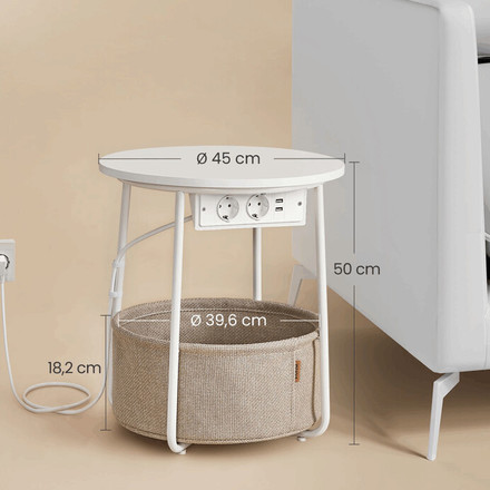 Odkládací stolek Autronic 45x45x50cm, mdf, bílá, AKF-E1028 WT (5)