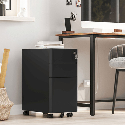 Kancelářský kontejner Autronic 30x46x59cm, kov, černá, AUK-E1130 BK (1)