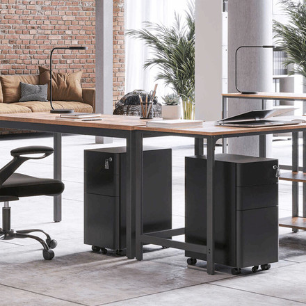 Kancelářský kontejner Autronic 30x46x59cm, kov, černá, AUK-E1130 BK (3)