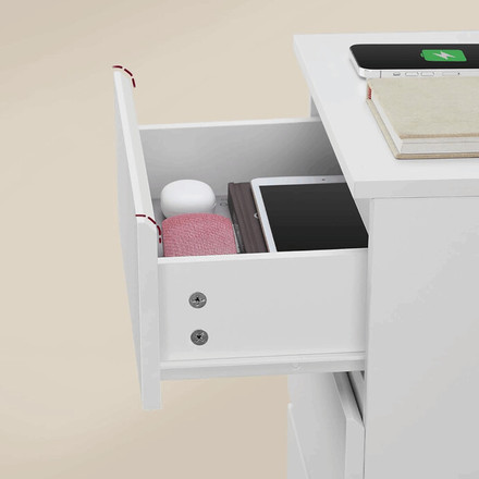 Noční stolek Autronic 40x35x59cm, mdf, bílá, ANT-E1161 WT (4)