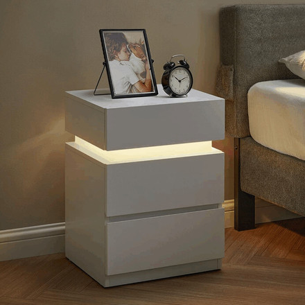 Noční stolek Autronic 40x35x55cm, mdf, bílá, ANT-E1163 WT (1)