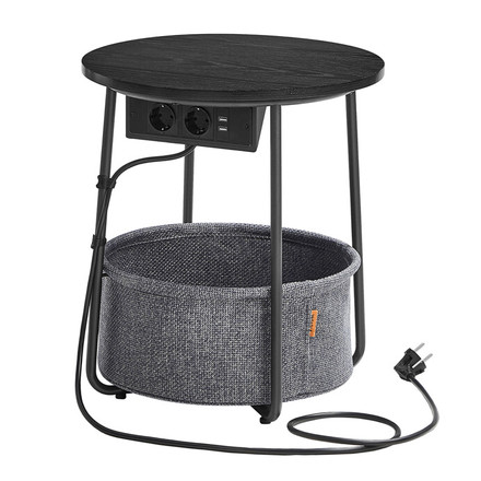 Odkládací stolek Autronic 45x45x50cm, mdf, černá, AKF-E1028 BK