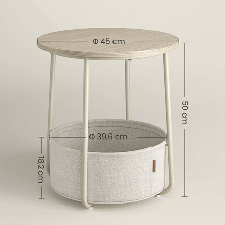 Odkládací stolek Autronic 45x45x50cm, mdf, kašmír, AKF-E1023 CRM (5)
