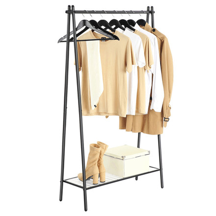 Stojanový věšák Autronic Stojanový věšák, kov, černá, AUV-E1023 BK (2)