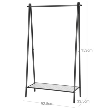 Stojanový věšák Autronic Stojanový věšák, kov, černá, AUV-E1023 BK (6)