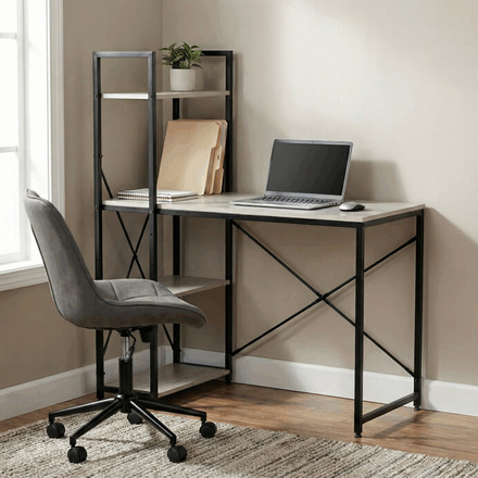 Pracovní stůl Autronic 100x48cm, mdf, bělený dub, GD-512 WT (1)