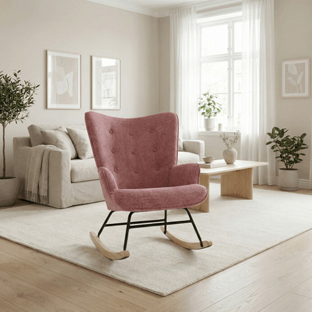 Houpací křeslo Autronic růžová, látka, AK-373 PINK2 (1)