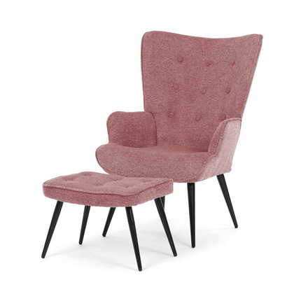 Relaxační křeslo Autronic růžová, sametová látka, AK-303 PINK2