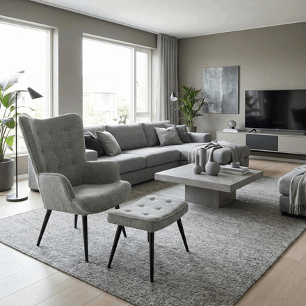 Relaxační křeslo Autronic šedá, sametová látka, AK-303 GREY2 (1)