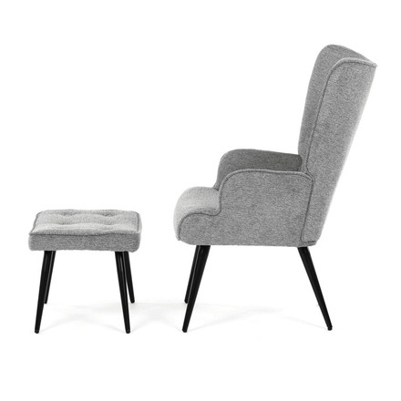 Relaxační křeslo Autronic šedá, sametová látka, AK-303 GREY2 (3)