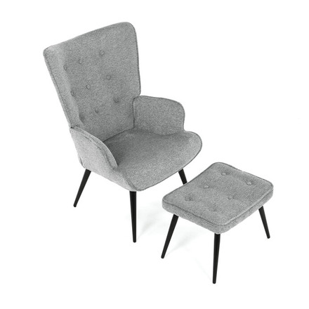 Relaxační křeslo Autronic šedá, sametová látka, AK-303 GREY2 (8)