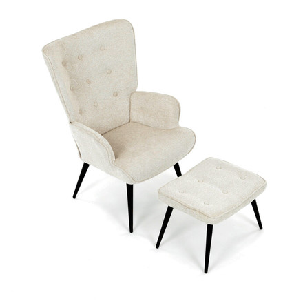 Relaxační křeslo Autronic béžová, sametová látka, AK-303 CRM2 (9)