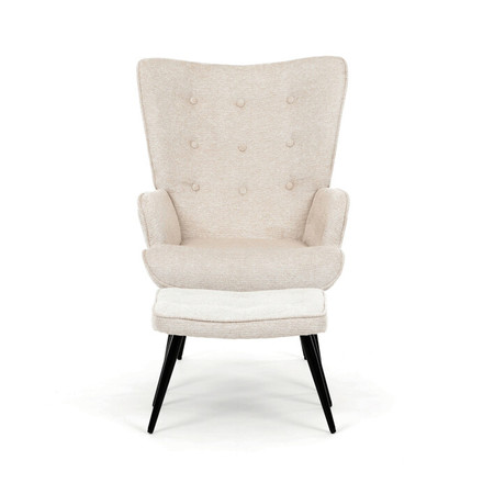 Relaxační křeslo Autronic béžová, sametová látka, AK-303 CRM2 (2)