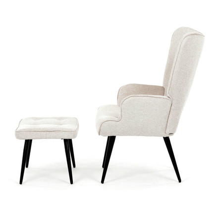 Relaxační křeslo Autronic béžová, sametová látka, AK-303 CRM2 (3)