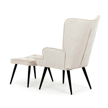 Relaxační křeslo Autronic béžová, sametová látka, AK-303 CRM2 (4)