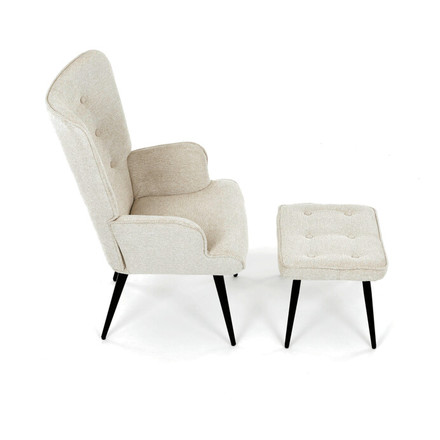 Relaxační křeslo Autronic béžová, sametová látka, AK-303 CRM2 (8)