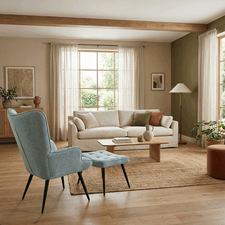 Relaxační křeslo Autronic modrá, sametová látka, AK-303 BLUE2 (1)