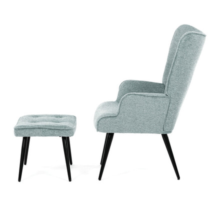 Relaxační křeslo Autronic modrá, sametová látka, AK-303 BLUE2 (3)