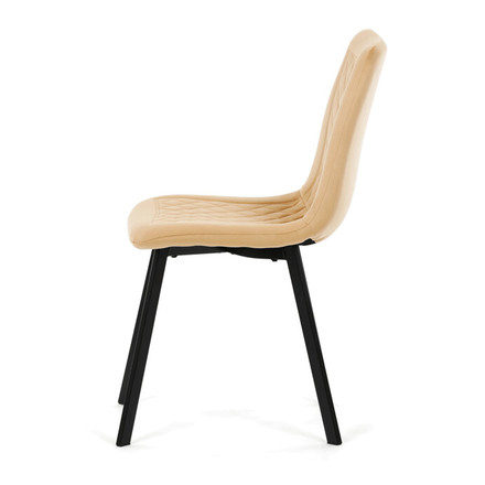 Moderní jídelní židle Autronic žlutá, sametová látka, DCL-973 YEL4 (3)