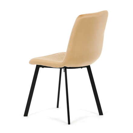 Moderní jídelní židle Autronic žlutá, sametová látka, DCL-973 YEL4 (4)