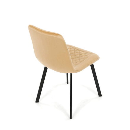 Moderní jídelní židle Autronic žlutá, sametová látka, DCL-973 YEL4 (6)