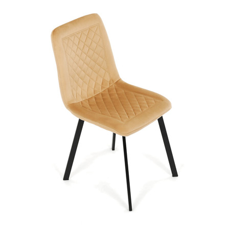 Moderní jídelní židle Autronic žlutá, sametová látka, DCL-973 YEL4 (8)