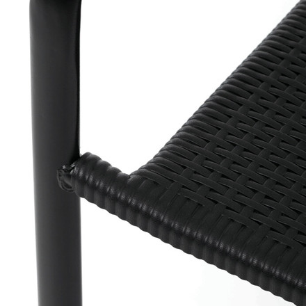 Zahradní židle Autronic kov, plast, černá, AZC-H1021 BK (9)