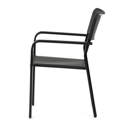 Zahradní židle Autronic kov, plast, černá, AZC-H1021 BK (3)